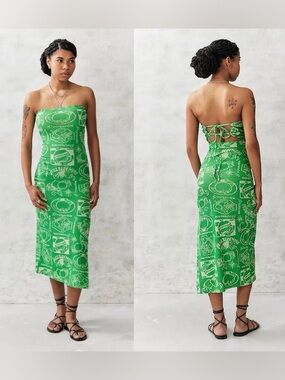 Damson Madder Fruit Label Jacquard Multi Way Midi Dress